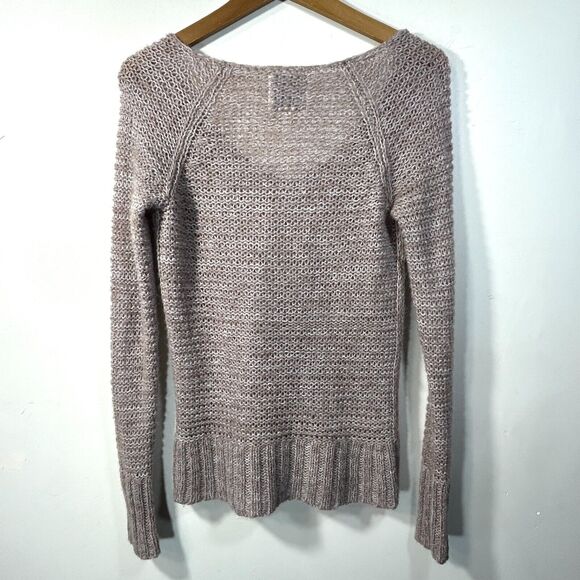 Aerie V Neck Sweater Mohair Wool Women S Open Knit Comfy Soft Lightweight layer - Picture 9 of 10